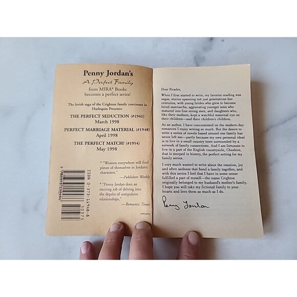 Perfect Marriage Material Bt Penny Jordan Paperback - Picture 2 of 10